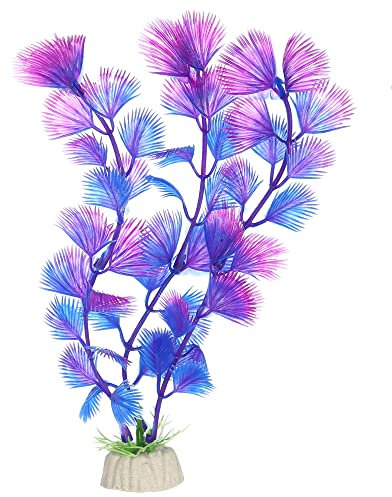 VOCOSTE 1 Pcs Fish Tank Aquarium Artificial Plants, Purple, 19.5cm