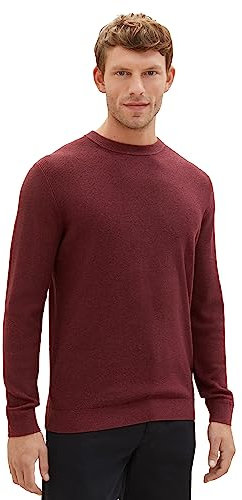 TOM TAILOR Herren Basic Strickpullover aus Baumwolle