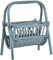 Krines Home Rattan Zeitungsständer Magazinsammler (Typ1 Blau)