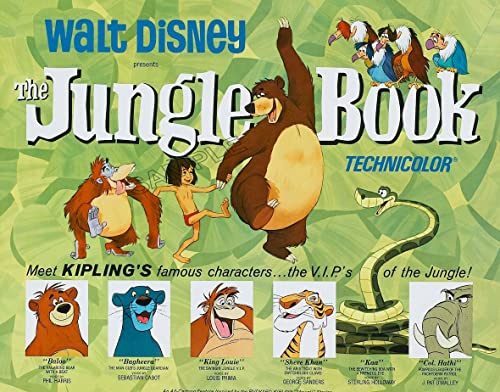 Poster, Dschungelbuch, Disney, Cartoon, A4