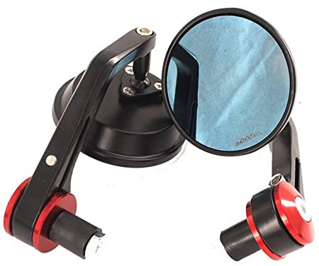 Motorrad Lenkerendenspiegel Für Vespa GT GTS GTV 60 125 200 250 300 300ie Motorradspiegel Aluminium Lenkerenden Rückspiegel Zubehör Motorrad Rückspiegel (Farbe : Rot)