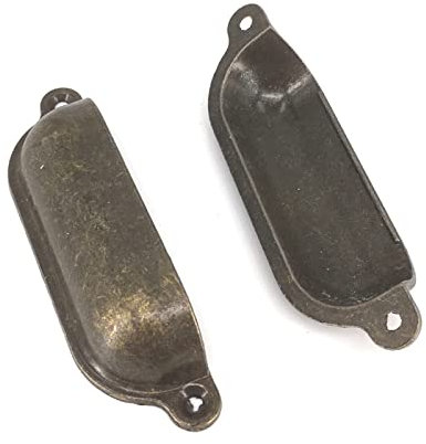 YEAHSO Vintage Bronze coquille poignée tiroir tire armoires de cuisine boutons placard porte poignées Vintage armoire meubles matériel 2 pièces