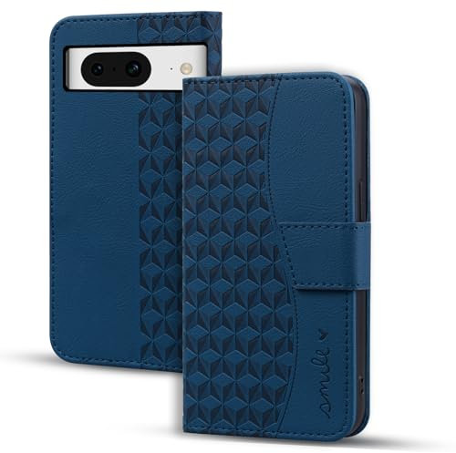 Vaitasy Custodia per Google Pixel 8 Cover Anti Graffio Pelle PU Magnetico Protettiva Custodia con Flip Portafolio per Google 8 - Blu