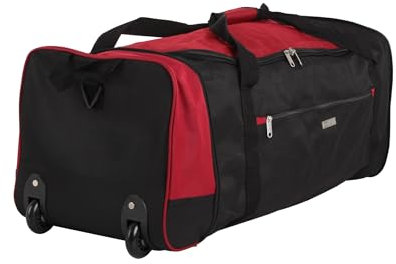 NTK-Collection Reisetasche auf Rollen Rochester Schwarz Rot Sporttasche