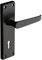 Designer Levers - Victorian Straight Lever Door Handles - Matt Black - 1 Pair - Latch Door Handle - Interior Use - Locking Door Handle