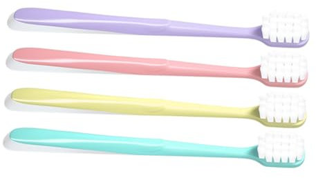 Mobestech 4stücke Teiliges Weicher Borsten-zahnbürsten Für Erwachsene Umfassende Zahnreinigung Ergonomisches Design Für Reisen Sanfte Pflege Für Zähne Und Zunge