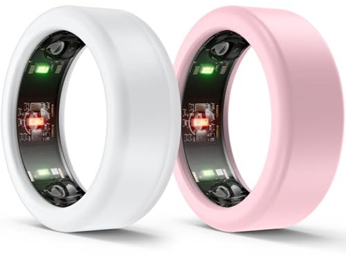ottpluscase Oura Ring-Luftschutz für Oura Ring/Ultrahuman Ring/Ultrahuman-Ringabdeckung, Silikon, langlebige Schutzhülle für Oura Ring Gen 3/Ultrahuman Ring/Ring Conn, transparent + rosa (M für