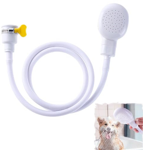 Wmzjnljy White Bath Sink Single Tap Handheld Shower Attachment Shower Head for Bathroom Universal Pet and Hair Washing Shower Attachment for Washing Dresser Kitchen(Z44-1)