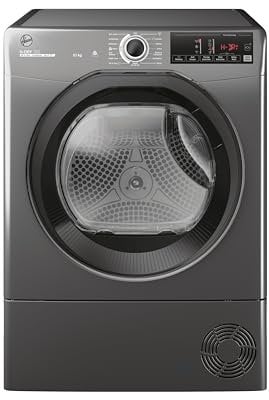 Hoover H-DRY 350 Freestanding Condenser Tumble Dryer, 10 Kg, Class B, Wi-Fi & Bluetooth, Four Drying Levels, Aquavision & Advanced Care, White, 59.6x60.4x85 cm - HRE C10TBER-80