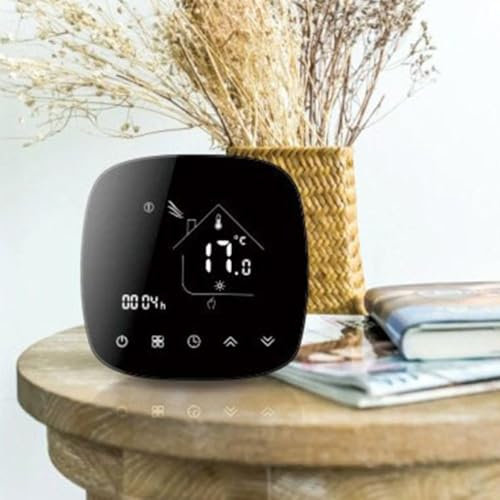 Smart Digital Thermostat, WiFi Wall-mounted Heater Thermostat, 5A Electric Heating Film Floor Heating Temperature Control Panel(B)