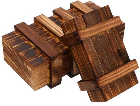 Alasum 2er-Box Pädagogisches Intelligenzspielzeug Geheimer Puzzle-Fall Jungenbanken Für Kinder Pendel Schwingen Puzzle Für Erwachsene Puzzleschloss Zeigen Holz