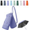 Sykerout Mini Regenschirm - Kompakter Taschenschirm, Faltbarer Reise-UV-Schirm Mit Kartenhalter Und Seil (Lila)