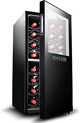 MOLVUS Frigorifero refrigerante per vino a doppia zona, 24 bottiglie, integrato o autoportante, con compressore antigelo, funzionamento silenzioso, frigorifero termoelettrico gratuito