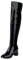 Stivali da Donna sopra al Ginocchio con Chiusura Lampo Laterale Moda Stivali Alti alla Coscia in Pelle Verniciata Tacco a Blocco 6CM,Nero,47 EU