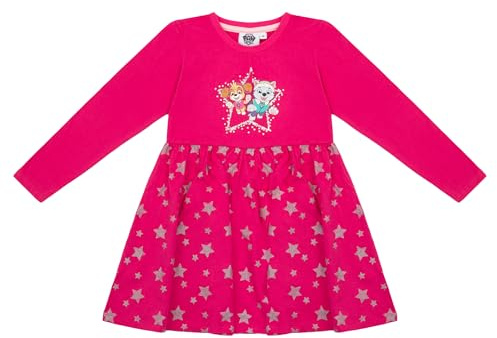 PAW PATROL Mädchen Kleid Langarm | Baumwolle | Skye und Everest Motive | Größe 98-128