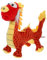 Alipis Drachenplüschpuppe Chinesisches Neujahrspuppenspielzeug Ausgestopfter Drache Stofftierpuppe Drachen-kuscheltiere Ausgestopftes Drachenspielzeug Drachenpuppe Pp Baumwolle Rot