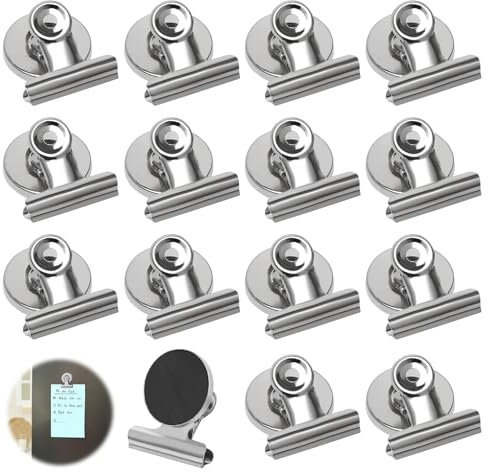15 pinzas magnéticas para frigorífico, para pizarras blancas, frigoríficos y pizarras magnéticas