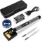 Cordless Soldering Iron Kit, USB Rechargeable Soldering Iron with LCD, Temperature Adjustable 330 °C - 450 °C, 3 Soldering Tips, Soldering Wire, Soldering Paste, Professional Safe