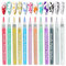 LOPHE 12 Stylos Nail Art, 0,7 mm de peinture acrylique graffiti marqueur d'art pour ongles à séchage rapide,Séchage Rapide, Idéal pour Peinture à la Main Créative sur Ongles en Gel et Acrylique,B