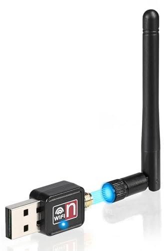 Romicta Adattatore WiFi USB MT7601, fino a 150 Mbps (2.4GHz) con antenna rotante ad alta guadagno – Compatibile con PC, portatili, decoder e ricevitori DVB