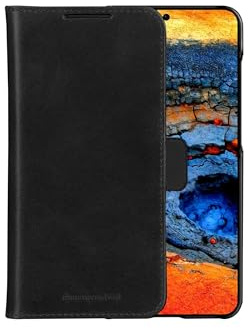 dbramante1928 Lynge - Flip-Hülle für Mobiltelefon - genarbtes Leder - Schwarz - für Samsung Galaxy S25