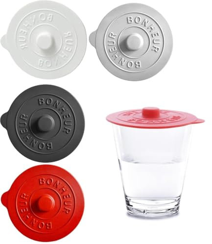 4 PCS Silicone Lids,Food Glass Cup Covers,4 Color Silicone Cup Lids,Reusable Anti Dust Silicones lids,Easy to Clean Covers,for Home,Outdoor,Mugs,Coffee Cups,Wine Glasses,Glass Tea Cups.