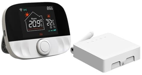 Uxsjakjsd Wireless Smart Thermostat Boiler Heating Remote Temperature Controller Battery Powered Socket Receiver Home