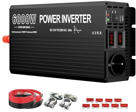 Transformateur Onduleur Convertisseurs 12v 220v 2000w 3000w 4000w 5000w 6000w Transformateur 220 12 Volts Onduleur 12v 220v(24V,6000W)