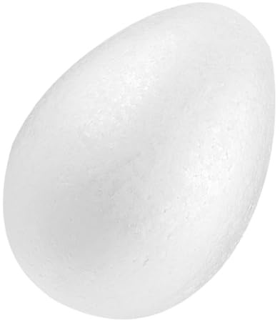 FIXOSHEE Weiße Bastelschaum Eier 20cm aus Vollschaumstoff Leichte Ostereier zum Bemalen und Dekorieren Selbstgemacht Osterdeko für Frühling und Valentinstag
