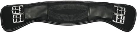 Kerbl Unisex Zadelriem korte riem anatomisch gevormd Sattelgurt, Schwarz, 45 cm EU