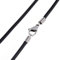DonDon Leder Halskette mit Edelstahl Karabiner Verschluss Länge 50 cm - Dicke 2 mm