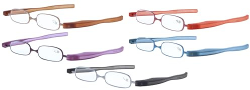 Podreader BIG - die GROSSE - Lesebrille Lesehilfe und Etui in Einem, der Trend, faltbar, klappbar, platzsparend, von +1,00 bis +4,00 Dioptrien in 3 Farben wählbar (+2.50 dpt, grau - gun)