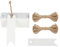 G2PLUS 100 Étiquettes Kraft 7x2cm - Etiquette Craft Pour Cadeaux, Mariage, Noël - Avec 20M de Ficelle de Jute-Blanc