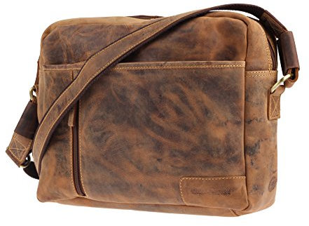 Greenburry Vintage Umhängetasche Braun 42x28x16 cm