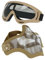 Airsoft Maske und Goggles Set, Half Face Full Steel Mesh Maske und Schutzbrillen für CS/Jagd/Paintball/Schießen (Tan-Schädel)