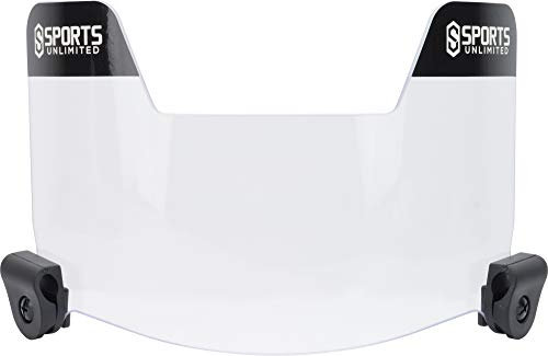 Sports Unlimited Universal Football Visor for Helmet, Football Helmet Visor, (Clear, Black and Mirror Options)
