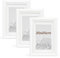 WOLTU Bilderrahmen 20x25cm 3er Set Fotorahmen Holzrahmen mit Passepartout, zum vertikalen oder horizontalen Aufhängen/Aufstellen, Posterrahmen Collage Wanddeko, Weiß