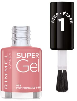 Rimmel Super Gel Nail Polish, Pop Princess Pink, 12 ml (Pack of 1)