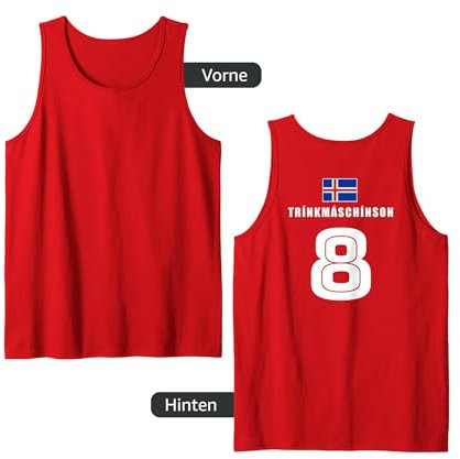 Island Sauf Trikot Fußball Lustige Sprüche Namen Isländisch Tank Top