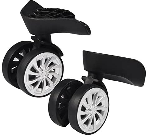 2 Stück Universal Gepäck Koffer Ersat, Gepäck Lenkrollen Koffer Lenkrollen Wheels Ersatz PVC Räder Zubehör Für Trolley Gepäckfer Hartschnk lasocki Ersatzrollen