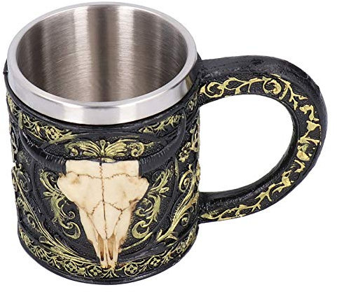 Alvinlite Wikinger-Bierkrüge, Kaffeetasse mit Henkel, Edelstahl-Bechereinlage, männliches Geschenk für Männer, Vatertagsgeschenke