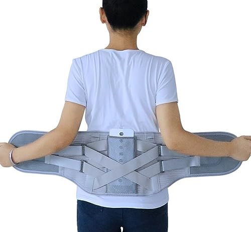 Lendenwirbelstützgürtel Orthopädisches Korsett Zur Schmerzlinderung Bei Bandscheibenvorfall Haltungskorrektur Für Den Unteren Rücken Gürtel Wirbelsäulenstütze Sport Fitness Taillentrainer (Color : Gr