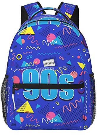 FJAUOQ 90er Jahre Rucksack Retro 90 Laptop Rucksack Retro Tape Tablet Tasche Lustige Reisetasche Laptoptasche, 90's 06, One size