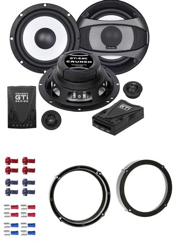 Crunch GTI 6.2C Lautsprecher mit Einbauset passend für Skoda Octavia III ab 2012 Türen vorne/hinten 400 Watt 165mm 2 Wege Kompo
