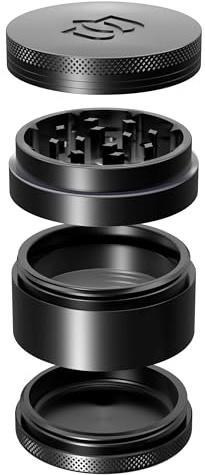 Bloomint Grinder aus Aluminium - Grinder 4-Teilig - Für Kräuter, Gewürze und Herb Pollenfach 50 mm