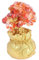 PRETYZOOM 19 cm Hoher Roter Natürlicher Kristall-Bonsai-geldbaum Feng Shui Wohnkultur Reichtumsornament