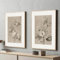 CHAOJIART Lot de 2 affiches d'art floral vintage botanique abstraite peinture florale rétro impression sur toile tableau mural décoration d'intérieur moderne 40x60cm (16x24in) x2 sans cadre