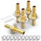 GASHER 5 Stück Messing Schlauch Barb Thru-Bulk Bulk Fitting 8mm bis 8mm Barb Schlauch, gerade Hex Union Fitting mit 10 Stück Schlauchschelle