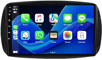 9 Pollici Android 13 Autoradio per Mercedes Smart 453 Fortwo 2014-2020 Navigazione GPS Touch screen con Bluetooth SWC FM RDS Radio AHD 4G/WIFI DVR Ventola di raffreddamento(4+64G)
