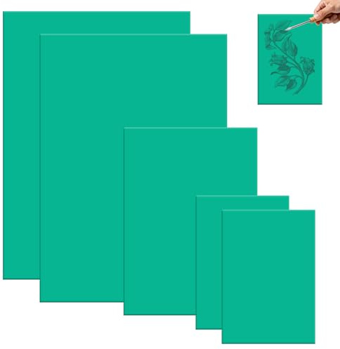 Varenzya 5 Piezas Plancha Grabado Linoleo, Grosor 3 mm (2A4 + A5 + 2A6)